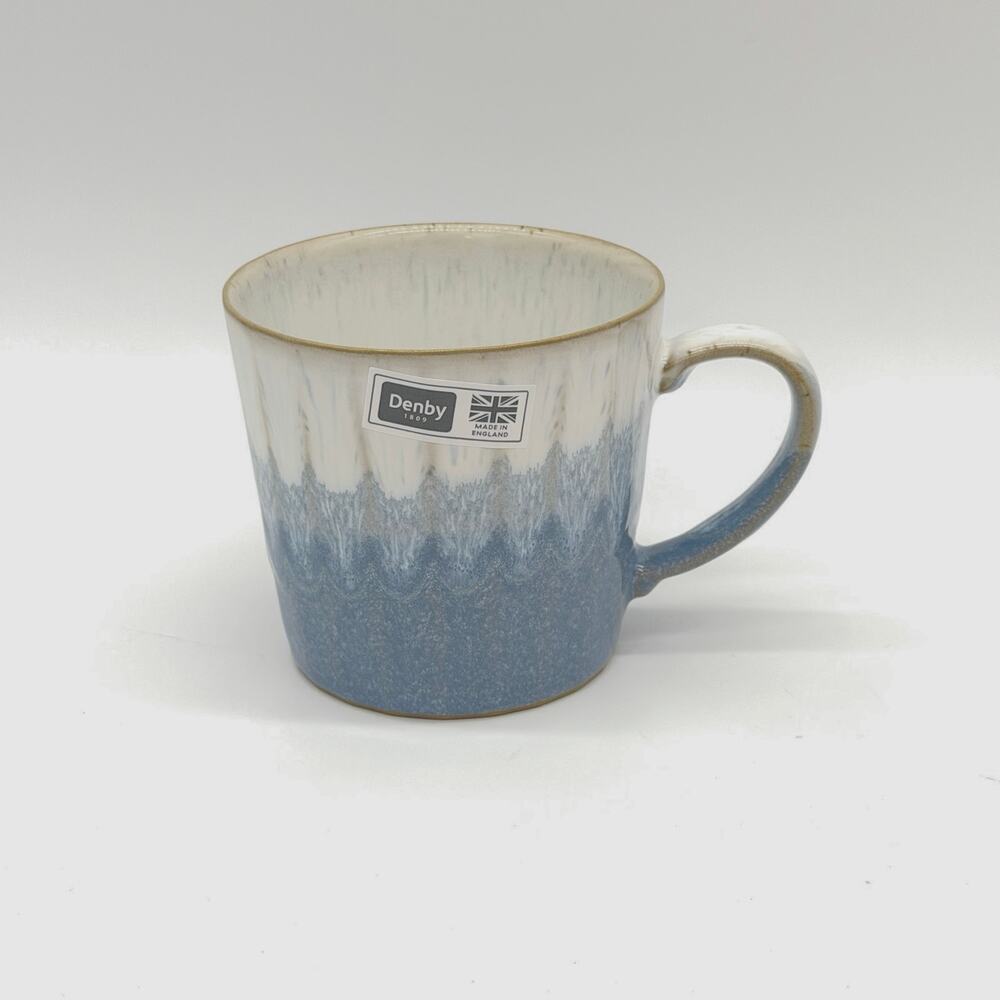 Denby England Reactive Glaze Ombre Blue Coffee Mug NEW